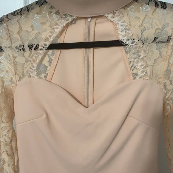 Blush Lace Mini Dress - Picture 2 of 6
